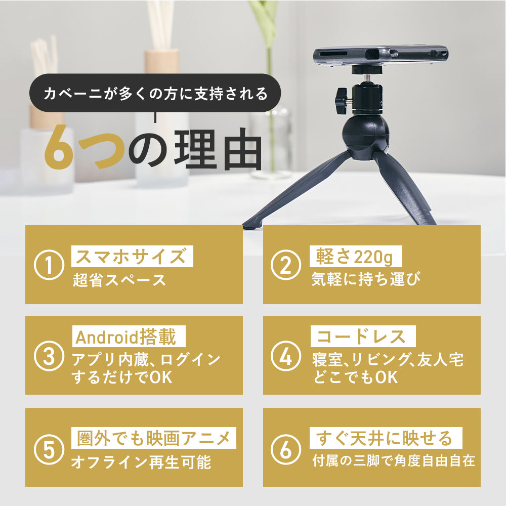 KABĒNI(カベーニ)スマホ型プロジェクター