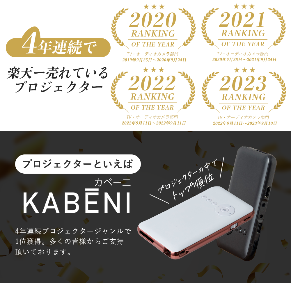 スマホ型プロジェクターKABENI カベーニUENO-mono スマホ型プロジェクターKABENI カベーニUENO-mono